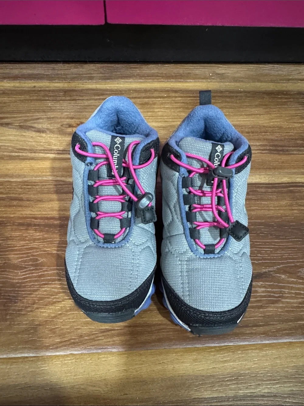 Columbia Kids Gray and Pink Trail Sneakers
